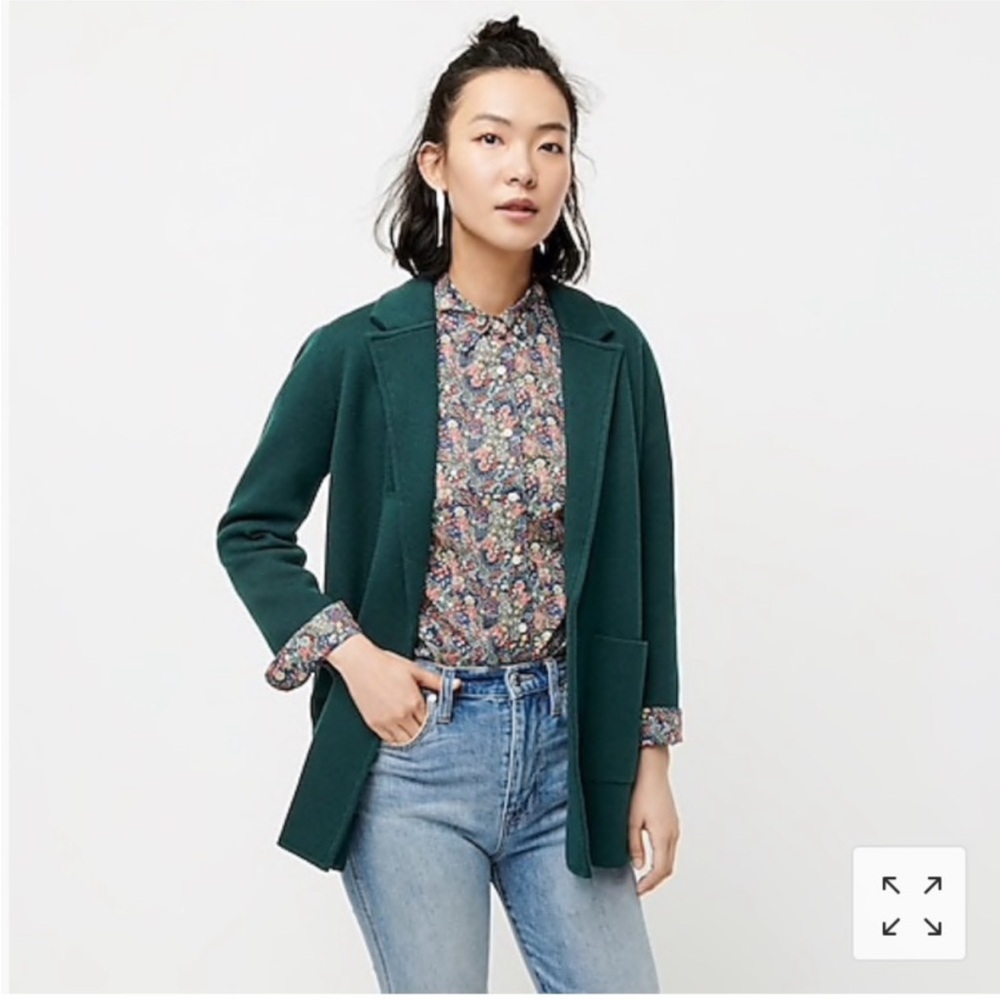 NWT J. Crew Sophie Sweater Blazer in Old Forest